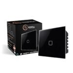 HOWELL 1 Gang Wi-Fi Smart 24 Amp Touch Switch, Black