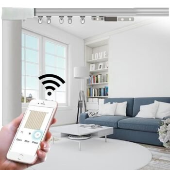 Howell Smart Motorized Curtain Kit, Wi-Fi Automatic Curtain Rail System